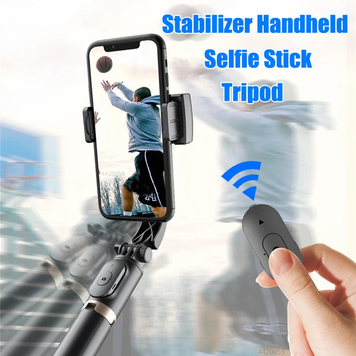 Roreta 2023 nuovo stabilizzatore cardanico Selfie Stick treppiede Wireless pieghevole con otturatore Bluetooth monopiede per IOS Android