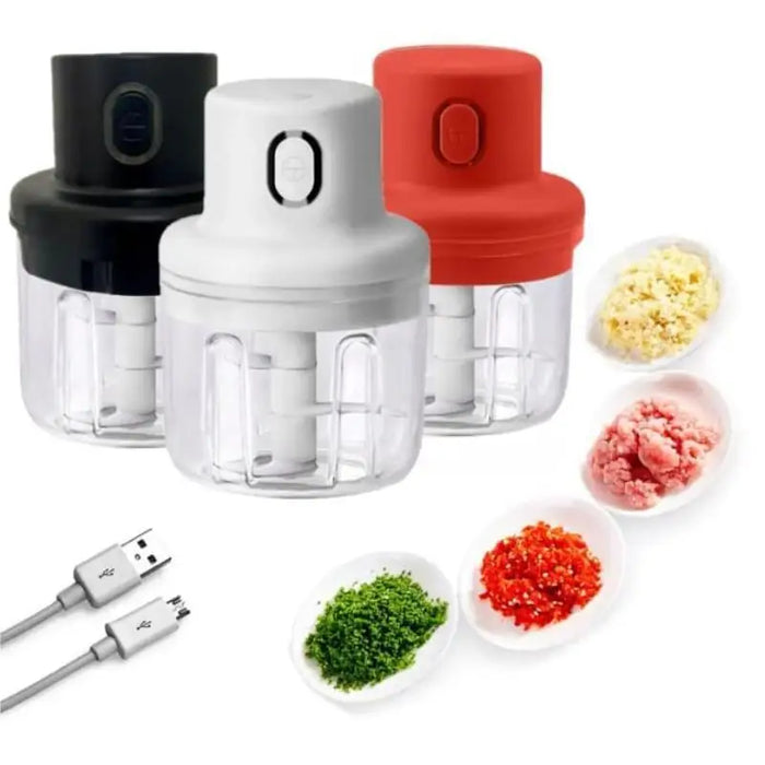 Mini robot da cucina elettrico 250ml trituratore ricaricabile senza fili utensile da cucina