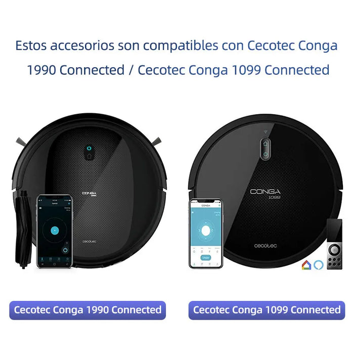 Per Cecotec Conga 1099 Connected / Conga 1990 Connected Robot Vacuum spazzola laterale principale filtro Hepa Mop Rag pezzi di ricambio di ricambio