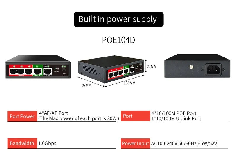 Switch POE Gigabit completo serie STEAMEMO SSC 4/6/8/16/24 porte 1000Mbps per telecamera IP/switch AP wireless Gigabit SFP