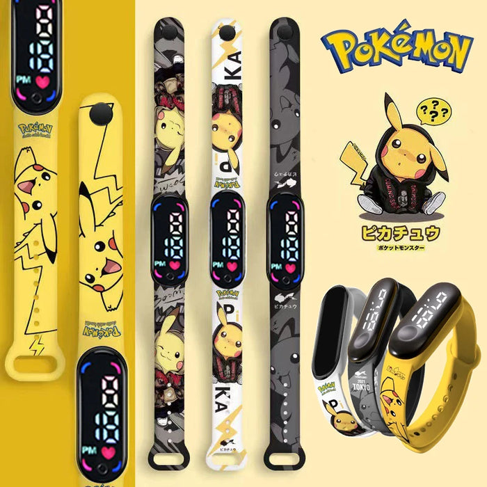 Pokemon Fire Dragon Kabi Beast Mew Two Miao Frog Seed orologio da polso per bambini LED Touch orologio impermeabile sport regali di natale