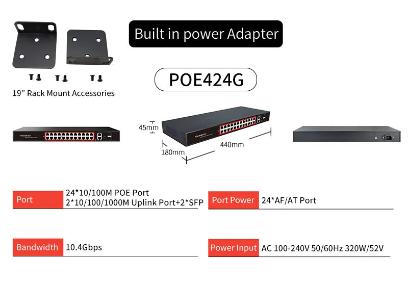 Switch POE Gigabit completo serie STEAMEMO SSC 4/6/8/16/24 porte 1000Mbps per telecamera IP/switch AP wireless Gigabit SFP