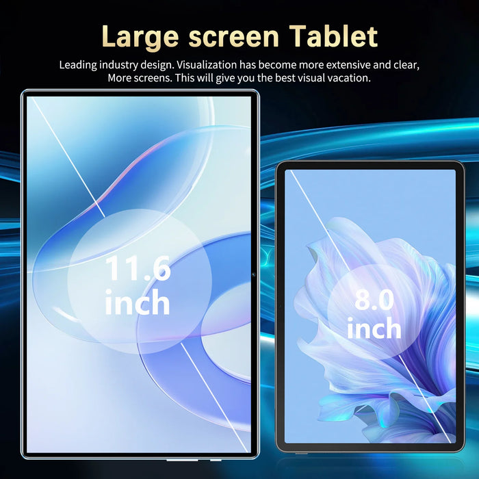 Tablet versione globale originale al 2024 11.6 pollici HD 4K Android 13 16GB + 1T 12000mAh 5G Dual SIM telefonata WiFi Tablet GPS