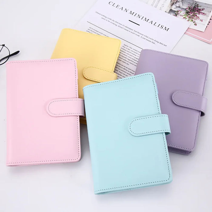 Amaretto Color A6/A5 PU Leather raccoglitore fai da te copertina del taccuino diario Agenda Planner copertina di carta cancelleria scolastica