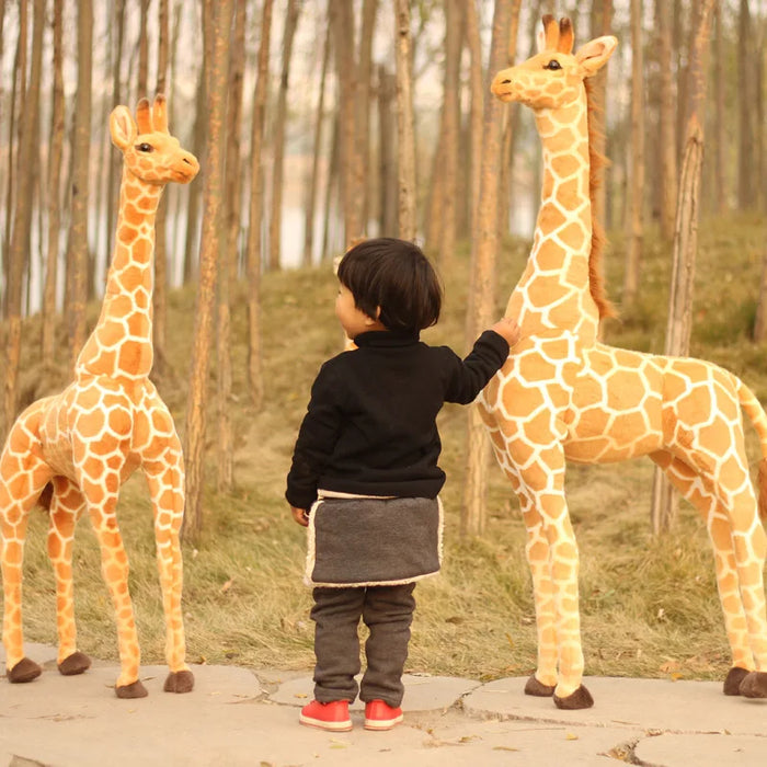 Enorme vita reale giraffa giocattoli di peluche bambole di peluche carine simulazione morbida bambola giraffa regalo di compleanno giocattolo per bambini arredamento camera da letto