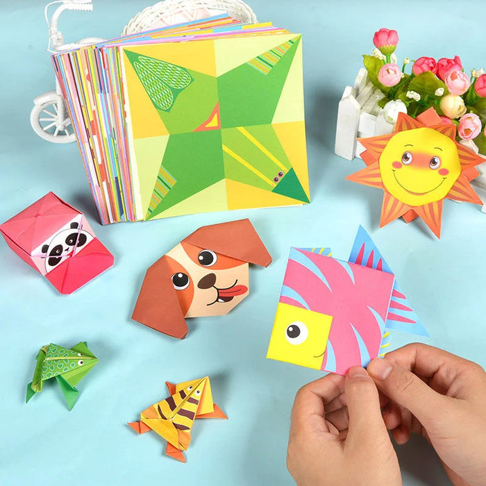 Baby Craft Toys Cartoon Animal Origami Paper Cutting Book Kids Paper Cut Puzzle apprendimento precoce giocattoli educativi regali