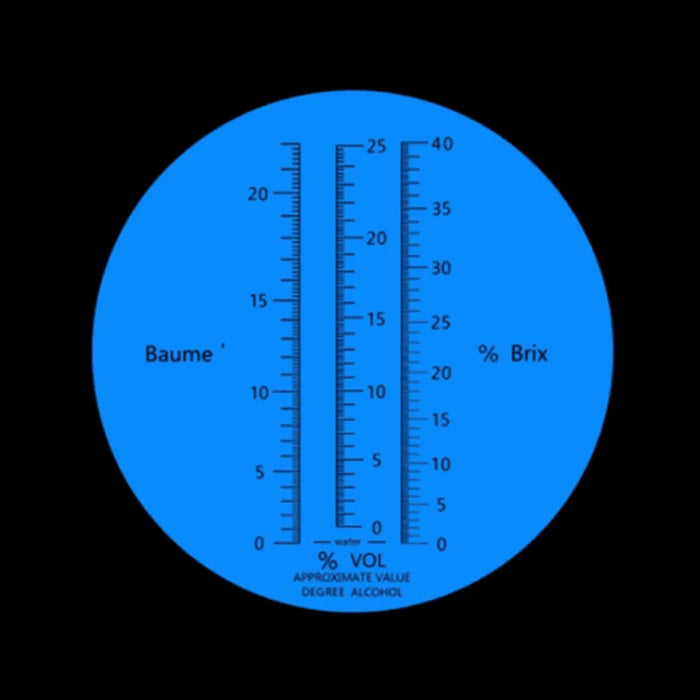 Nuovo rifrattometro portatile 3 In 1 per uva e alcol (bilancia Brix, Baume e W25V/V)