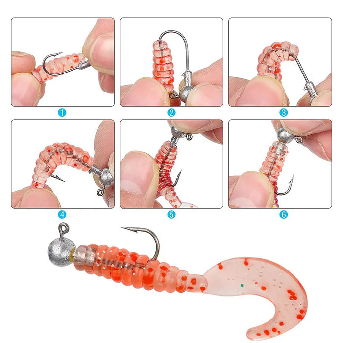 JYJ 1g 2g 3g 4g 5g 10g 20g 22g 25g 28g manovella Jig head hook amo da pesca head Jig lure hard bait soft worm jig hook per la pesca