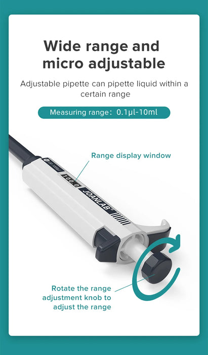 JOANLAB Micropipette da laboratorio pipetta automatica pipetta in plastica regolabile digitale attrezzatura da laboratorio chimica con puntali per Pipette