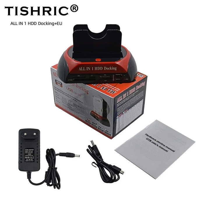 TISHRIC IDE SATA Dual All In 1 Hd/HDD Dock/Docking Station Hard Disk/Drive Hdd 2.5 3.5 Reader custodia esterna Usb EU Box