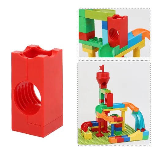 Marble Race Run Big Building Blocks Crazy Rolling Ball scivolo compatibile Dinosaur Tunnel Animal Bricks Parts accessorio giocattoli per bambini