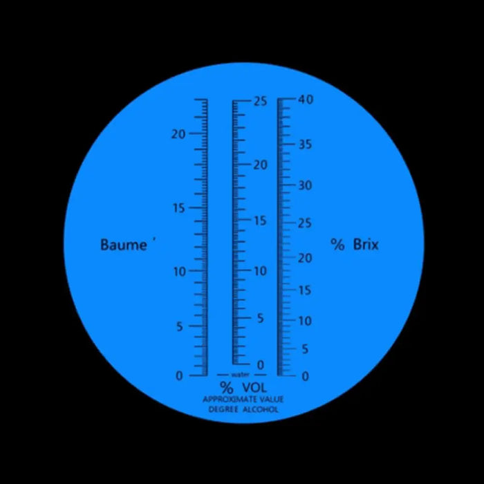 Nuovo rifrattometro portatile 3 In 1 per uva e alcol (bilancia Brix, Baume e W25V/V)