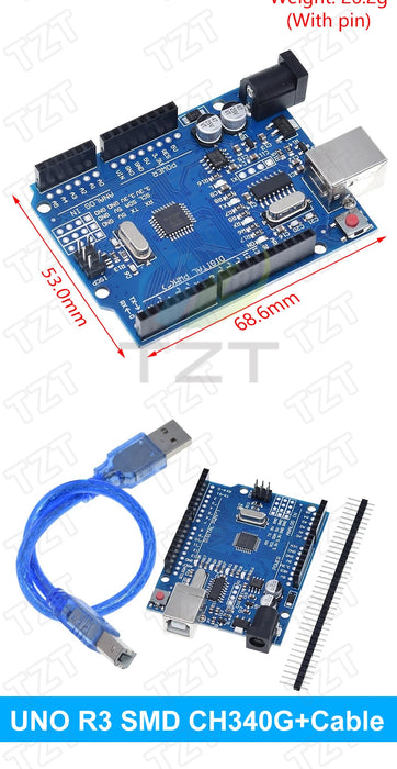 Intelligente Elettronica Scheda di Sviluppo ONU R3 MEGA328P ATMEGA16U2 Senza Cavo USB per arduino Diy Starter Kit