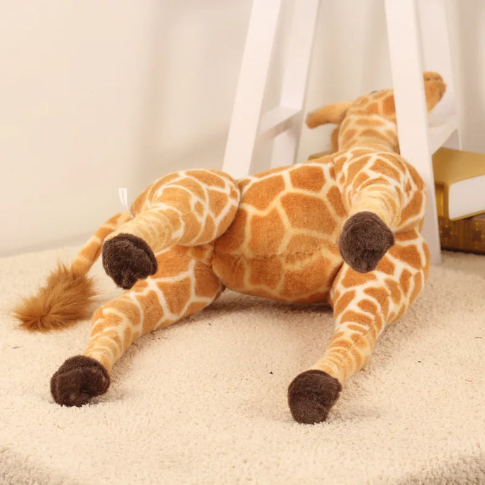 Enorme vita reale giraffa giocattoli di peluche bambole di peluche carine simulazione morbida bambola giraffa regalo di compleanno giocattolo per bambini arredamento camera da letto