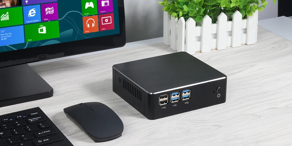 XCY Mini PC processore Intel Core i7 5500U i5 5200U i3 5005U 8GB DDR3L 128GB 256GB SSD 300Mbps WiFi 8x porte USB Windows 10 Linux