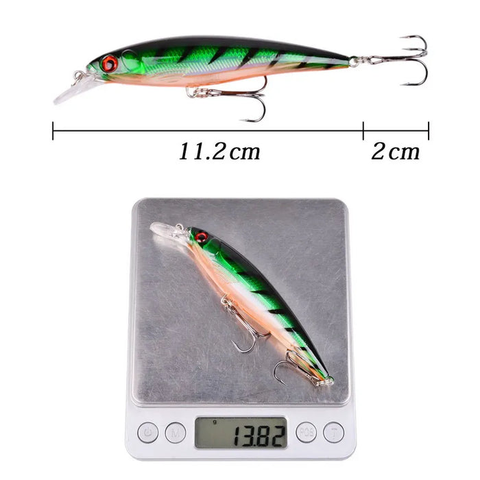 1 PZ Laser Minnow Richiamo di Pesca 11 CM 13G pesca ganci pesce wobbler affrontare crankbait artificiale giappone esca dura swimbait