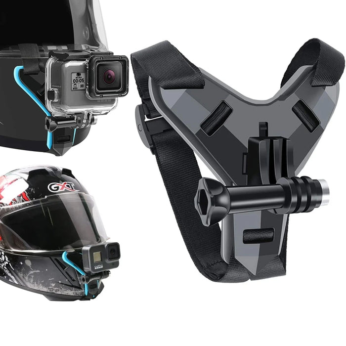 Supporto per cinturino per casco per Gopro Hero 11 10 9 8 7 6 5 4 3 supporto per fotocamera sportiva per moto Yi Action accessori per supporto integrale