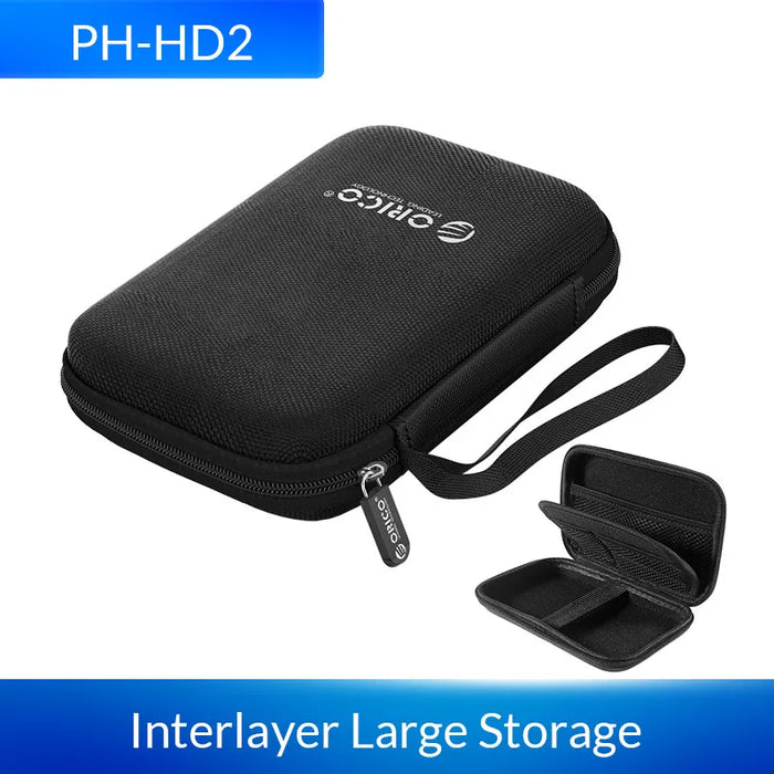 Custodia per disco rigido ORICO 2.5 Custodia protettiva per HDD portatile per disco rigido esterno da 2,5 pollici/auricolare/disco U Custodia per disco rigido nero