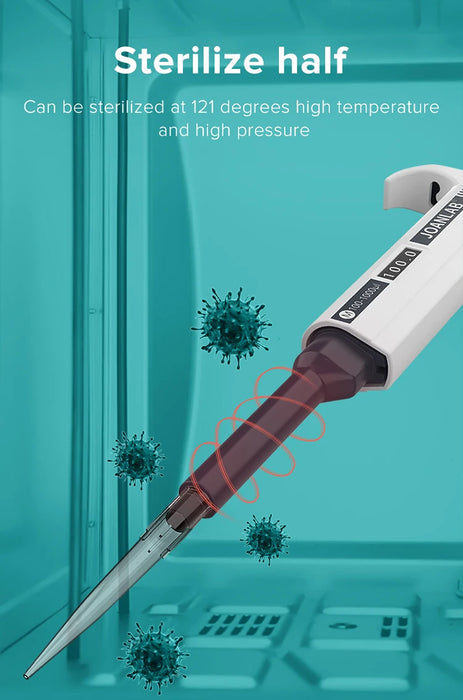 JOANLAB Micropipette da laboratorio pipetta automatica pipetta in plastica regolabile digitale attrezzatura da laboratorio chimica con puntali per Pipette