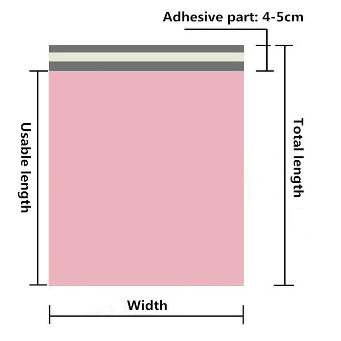 Sacchetti postali per corriere rosa da 50 pezzi che confezionano buste per buste postali in plastica autoadesive per buste postali