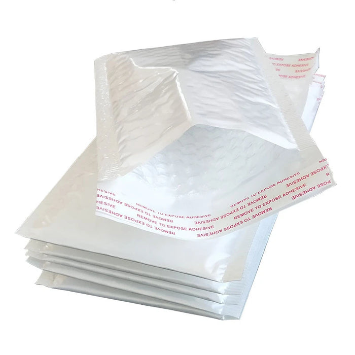 50Pcs Bubble Mailers White Poly Bubble Mailer Self Seal sacchetto regalo imbottito imballaggio busta borse libro spedizione pacchetto Bag