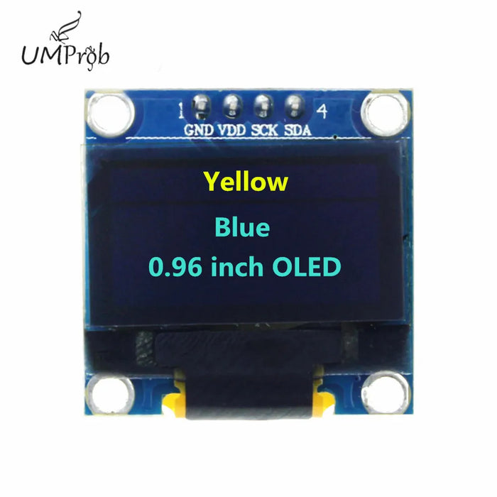 0.91 pollici 128x32 IIC I2C Display LCD OLED bianco/blu modulo fai da te SSD1306 Driver IC DC 3.3V 5V per arduino