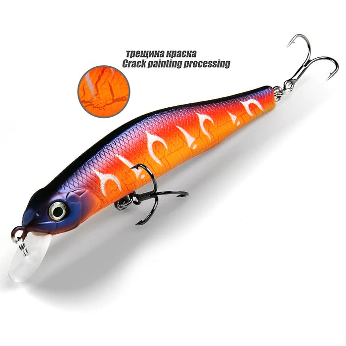 BEARKING 80mm 8.5g di qualità professionale magnete peso esche da pesca minnow manovella modello caldo esca artificiale affrontare