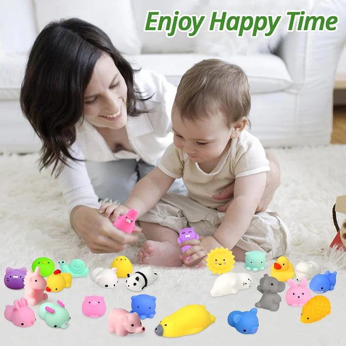 50-5PCS Kawaii Squishies Mochi Anima Squishy Toys For Kids Antistress Ball Squeeze Party Favors giocattoli Antistress per il compleanno