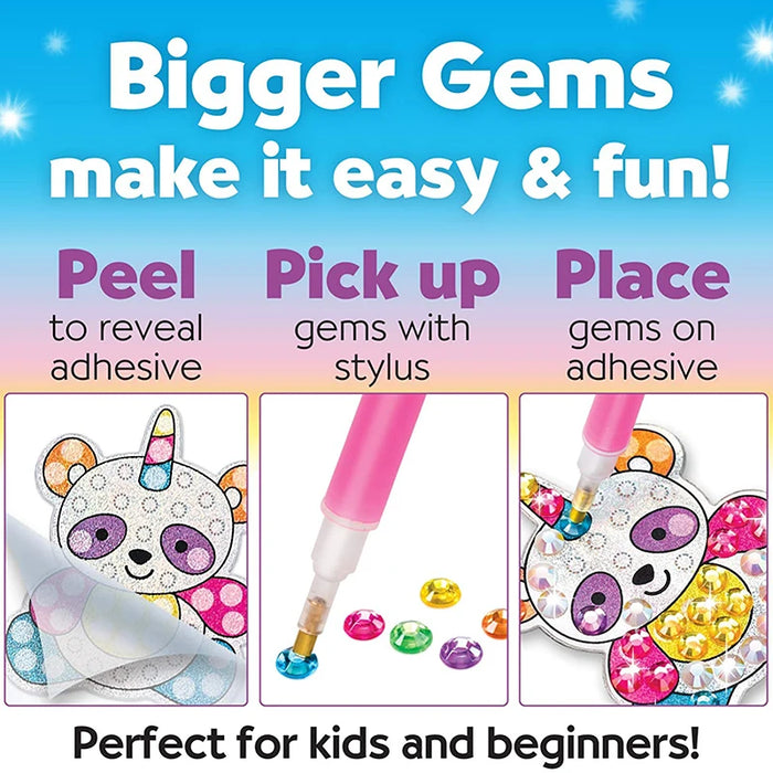 12 crea Big Gem Diamond Painting Sticker Kit Art Craft Girls Boys Unicorn Animal Sealife Magical Mosaic Dot Sticky Toys Gifts