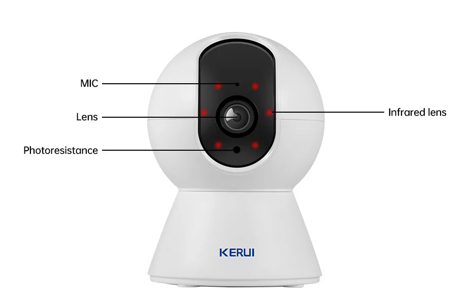 KERUI 5MP 8MP 4K HD Tuya Smart Mini WiFi IP Camera Indoor Wireless Security Home CCTV Telecamera di sorveglianza con tracciamento automatico