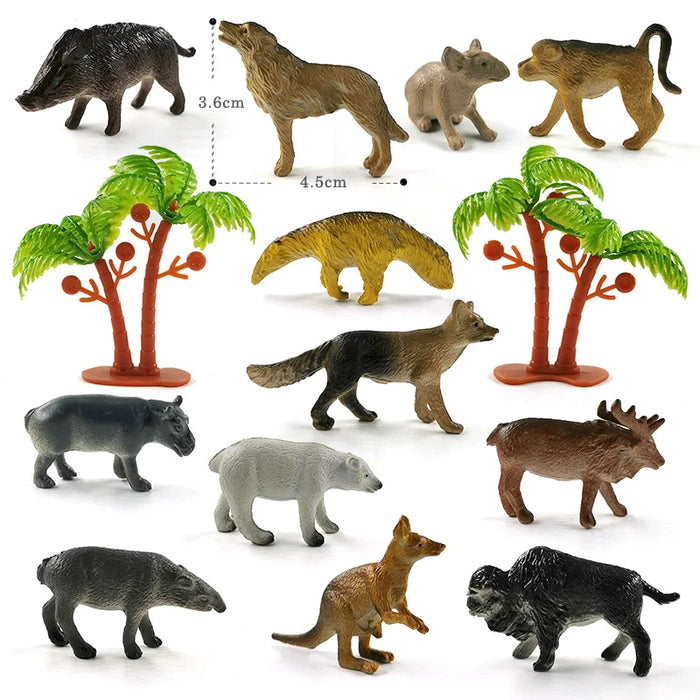 12 pezzi insetto ragno farfalla pesce dinosauro cane gatto cavallo figurine fattoria modello animale action figure set di giocattoli caldi per il regalo dei bambini