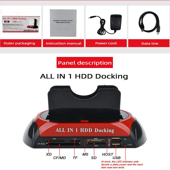 TISHRIC IDE SATA Dual All In 1 Hd/HDD Dock/Docking Station Hard Disk/Drive Hdd 2.5 3.5 Reader custodia esterna Usb EU Box