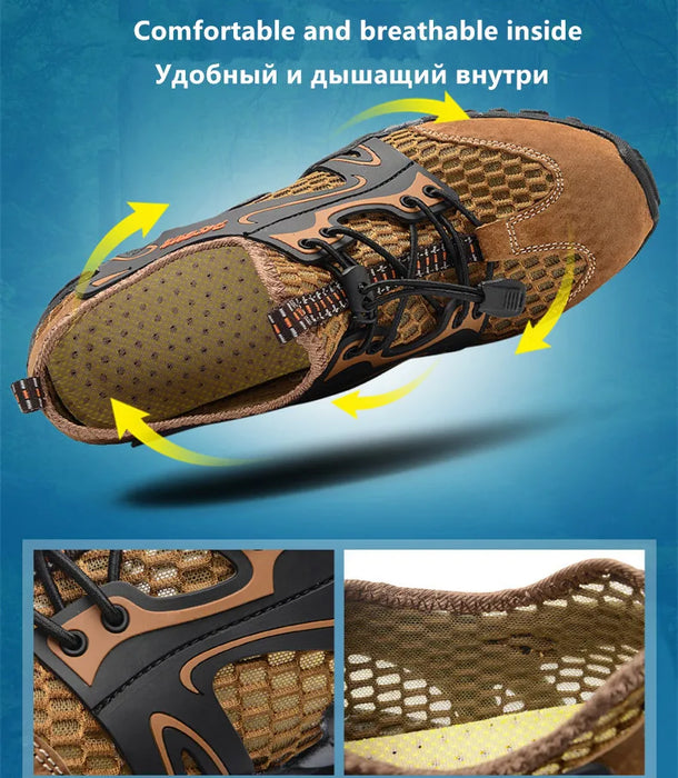 2024 Estate Primavera Scarpe da uomo di grandi dimensioni Casual Mesh in pelle artificiale Patchwork Traspirante Outdoor Scarpe da ginnastica maschili Calzature da passeggio