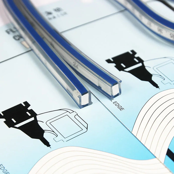 Righello a curva flessibile strumento di disegno per disegnare forniture per ufficio scolastico in plastica a serpentina 30cm 40cm 50cm 60cm