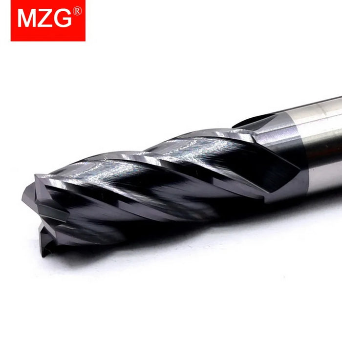 MZG 4 flauto HRC50 taglio 4mm 5mm 6mm 8mm 12mm utensile in metallo duro fresa Cnc per metallo acciaio al tungsteno CNC Maching End mill