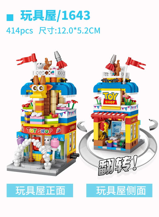 LOZ Building Blocks City View Scene caffetteria negozio al dettaglio architettura modello assemblaggio giocattolo regalo di natale per bambini adulto