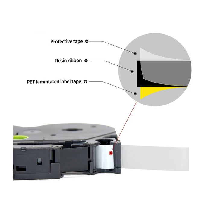 6/9/12/18/24mm tze231 tze241 tze251 tz221 nastro laminato tze compatibile per Brother Ptouch PT-H110 D600 710BT nastro per etichettatrice