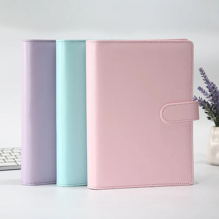 Amaretto Color A6/A5 PU Leather raccoglitore fai da te copertina del taccuino diario Agenda Planner copertina di carta cancelleria scolastica