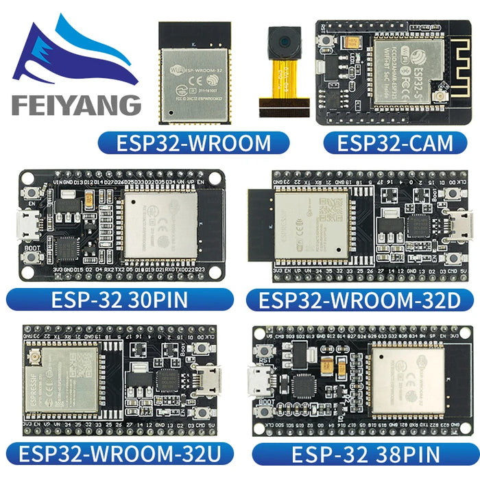 Scheda di sviluppo ESP32 WiFi + Bluetooth Consumo energetico ultrabasso CPU Dual Core ESP-32S ESP32-CAM ESP-WROOM-32D/U CH9102X