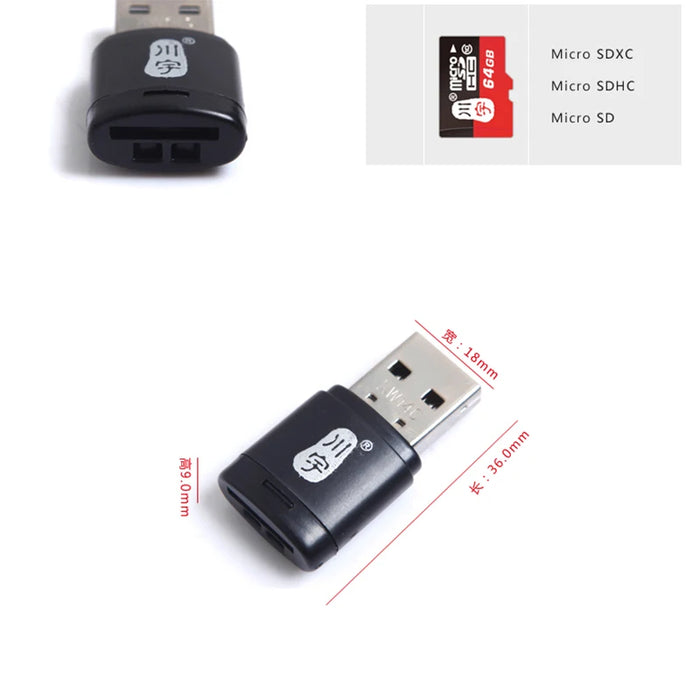 Kawau Micro SD Card Reader 2.0 adattatore USB ad alta velocità con Slot per schede TF C286 supporto massimo lettore di schede di memoria da 128GB per Computer