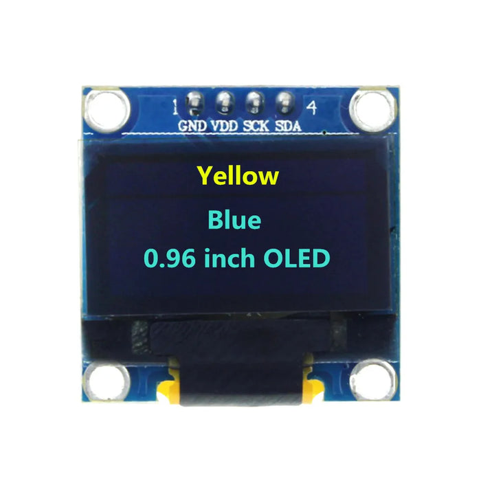 0.91 pollici 128x32 IIC I2C Display LCD OLED bianco/blu modulo fai da te SSD1306 Driver IC DC 3.3V 5V per arduino