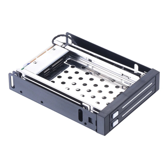 Nuovo ST2522 2-Bay 2.5 "SATA Hot-Swap interno SSD in alluminio HDD Mobile Rack per 3.5" Floppy Device Bay