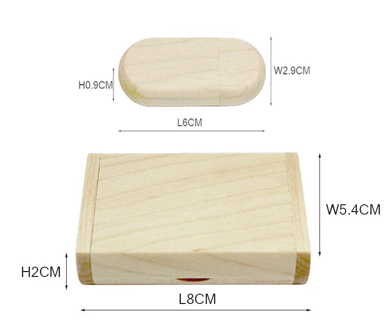 SHANDIAN LOGO gratuito in legno + scatola USB 2.0 Pen drive 4 GB 16 GB 32 GB 64 GB Flash Drive Memory stick fotografia di matrimonio regalo U Disco