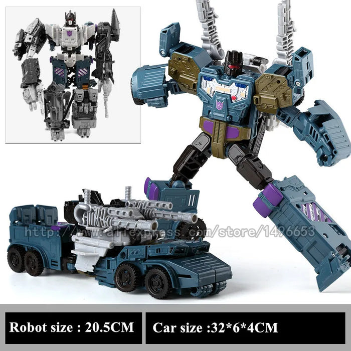 Haizhixing 5 IN 1 Trasformazione Robot Auto Giocattoli Anime Devastator Aereo Carro Armato Modello KO Ragazzi Collezione di Camion Regalo per Adulti per Bambini