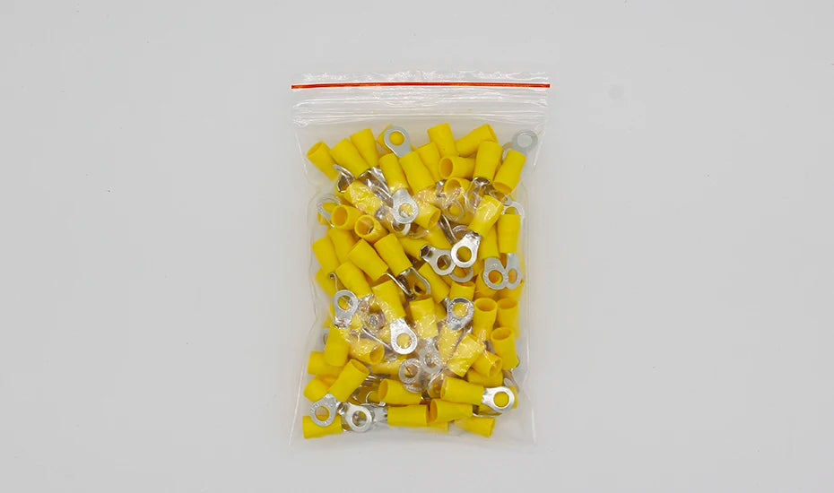 RV5.5-5 Giallo Anello isolato terminale del cavo Crimp Terminal 100 pz/pacco vestito 4-6mm2 Cavo di Legare del Connettore RV5-5 RV