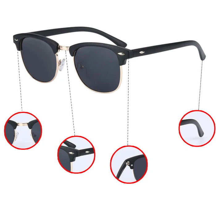 UV400 HD Polarizzati Uomo Donna Occhiali da sole Moda classica Retro Marca Occhiali da sole Rivestimento Drive Shades Gafas De Sol Masculino