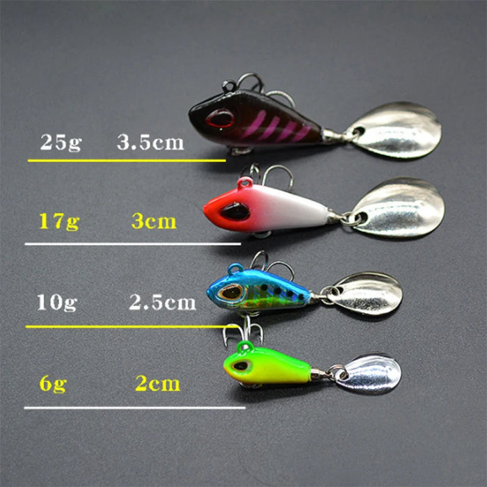 OUTKIT Nuovo Metallo Mini VIB Con Cucchiaio Richiamo di Pesca 6g10g17g25g 2 Centimetri Attrezzatura Da Pesca Spille Crankbait Vibrazione Spinner Affondamento Esca