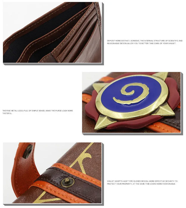 MSMO in pelle goffrata Hearthstone Heroes of Warcraft Card portafoglio pacchetto nuovo regalo