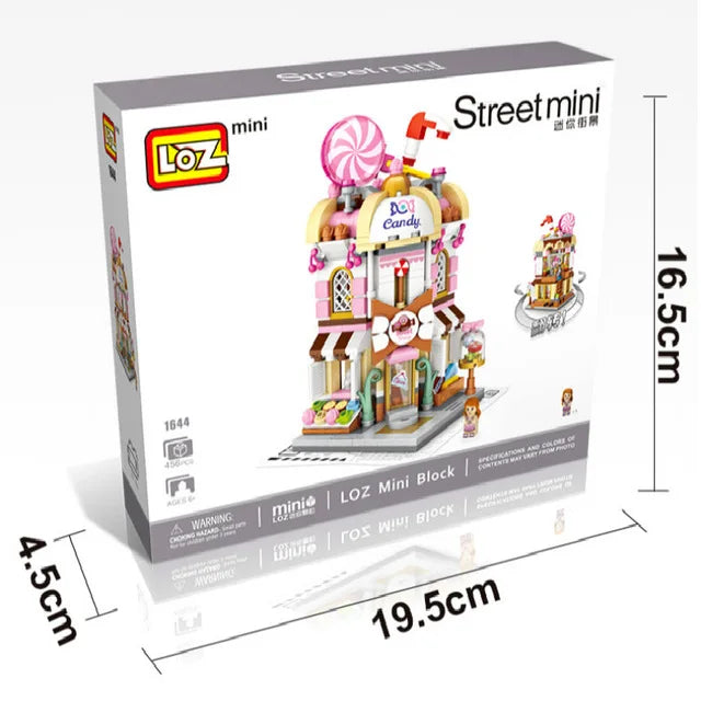 LOZ Building Blocks City View Scene caffetteria negozio al dettaglio architettura modello assemblaggio giocattolo regalo di natale per bambini adulto