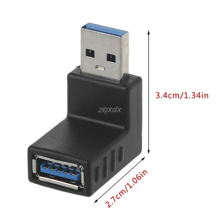 Connettore adattatore maschio/femmina USB 3.0 A angolato destro sinistro A 90 gradi per PC portatile Drop ship